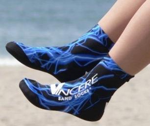 Sand Socks give you better traction and higher jumps in hot or cold sand